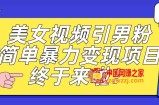 价值3980的男粉暴力引流变现项目，一部手机简单操作，新手小白轻松上手，每日收益500+【揭秘】