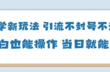 国学新玩法，引流不封号不违规小白也能操作，当日就能变现