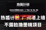 热狐计划抖音无人直播广州塔上墙，不露脸撸墨镜项目（素材+教程+插件）