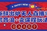2024最新无人直播零撸音浪+卖课程玩法，日入大几千不是梦【揭秘】