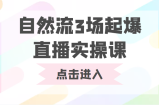 自然流3场起爆直播实操课 双标签交互拉号实战系统课
