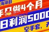 （7952期）抖音蓝海新项目，一年就做4个月，空手套，无货源电商，单日盈利5000