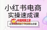小红书电商实操速成课，让你快速掌握红书电商核心技能