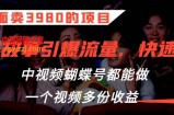 外面卖3980的项目，鬼故事引爆流量打法，中视频、蝴蝶号都能做，一个视频多份收益【揭秘】