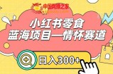 小红书零食蓝海项目—情怀赛道，0门槛，日入300+【揭秘】