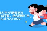 （11711期）小红书的7月全新游戏玩法，一鍵生成字幕，融合商单广告宣传，公域月收入10000