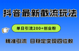 （12197期）2024年抖音评论区最新截流玩法，日引200+创业粉，日稳定变现四位数实操&amp;#8230;