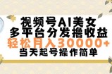 （11684期）视频号AI美女，轻松月入30000+,操作简单轻松上手