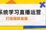 系统学习直播运营：掌握起号方法、主播能力、小店随心推，打造爆款直播