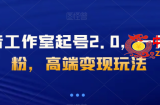 抖音工作室起号2.0，一天千粉，高端变现玩法【揭秘】