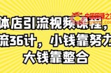 实体店引流视频课程，新引流36计，小钱靠努力，大钱靠整合