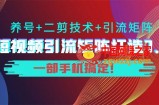 短视频引流矩阵打造7.0，0基础建立短视频引流矩阵系统