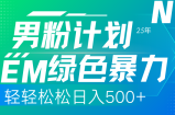 25年新男粉计划绿色暴力项目轻轻松松日收500+