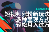 最新风口蓝海项目，小红书AI美女短视频涨粉玩法，多种变现方式轻松月入