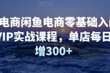圣域电商闲鱼电商零基础入门到进阶VIP实战课程，单店每日净利增300+