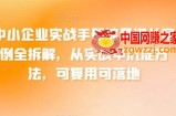 中小企业实战手册流量增长案例全拆解，从实战中沉淀方法，可复用可落地