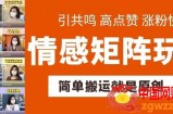 简单搬运，情感矩阵玩法，涨粉速度快，可带货，可起号【揭秘】