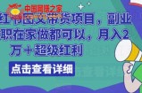 船长小红书图文带货项目，副业或者全职在家做都可以，月入2万＋超级红利