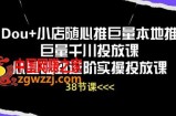 Dou+小店随心推巨量本地推巨量千川投放课从基础到进阶实操投放课