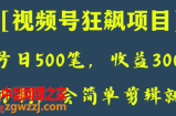 日收款500笔，纯利润3000+，视频号狂飙项目，会简单剪辑就能做【揭秘】