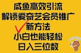 闲鱼高效引流，解锁爱奇艺会员推广新玩法，小白也能轻松日入三位数【揭秘】