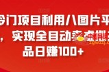 冷门项目利用八图片平台，实现全目动卖虚拟产品日赚100+【揭秘】