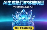 AI生成热门ip冰雕项目，小白也能0基础入门，实操+变现保姆级教程
