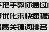 手把手教你通过内部优化来快速稳定提高关键词排名！【视频教程】