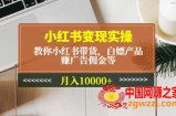 小红书变现实操：教你小红书带货，白嫖产品，赚广告佣金等，月入10000+