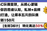 AIGC玩偶变现，从核心逻辑打开你的思维认知，私域+品牌IP的打造，让原本五元的玩偶溢价到150元