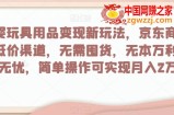 母婴玩具用品变现新玩法，京东商城超低价渠道，简单操作可实现月入2万+【揭秘】
