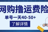 网购撸运费险项目，单号一天40-50+，实实在在能够赚到钱的项目【详细教程】
