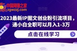 2023最新IP图文创业粉引流项目，普通小白全职可以月入1-3万