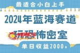 2024年蓝海赛道玩恐怖密室日入2000+，无需露脸，不要担心不会玩游戏，小白直接上手，保姆式教学【揭秘】