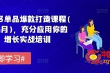 拼多多单品爆款打造课程(更新6月)，充分应用你的流量，增长实战培训
