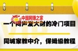 一个闷声发大财的冷门项目，同城家教中介，操作简单，一个月变现7000+，保姆级教程