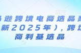 亚马逊跨境电商选品案例(更新2025年4月)，跨境电商利基选品