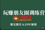 玩赚朋友圈系统课，朋友圈月入10W的秘密，​7天系统图文课程