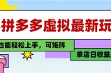 25最新拼多多虚拟电商，单店日入3位数， 小白也能快速上手，保姆级教程