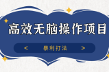 忠余网赚32计第七计-高效无脑操作项目，暴利打法