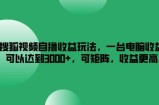 搜狐视频自撸收益玩法，一台电脑收益可以达到3k+，可矩阵，收益更高【揭秘】