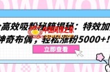 两个高效吸粉秘籍揭秘：特效加持与神奇布偶，轻松涨粉5000+【揭秘】
