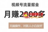 视频号流量掘金，无脑操作，对新人小白友好，月赚2000多【揭秘】