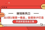 搞钱新风口，从0到1赚第一桶金，自媒体IP打造，开启财富自由之路