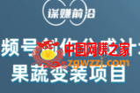 视频号创作分成计划水果蔬菜变装玩法，借助AI变现