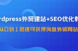 （11911期）WordPress-外贸网站建设 SEO优化技术：从0到1构建可得到外贸询盘外贸公司网站-57堂课