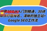 谷歌SEO从入门到精通，30讲带你打造排名，清晰的独立站+Google SEO工作流