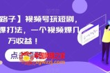 【蓝海野路子】视频号玩短剧，搬运+连爆打法，一个视频爆几万收益【揭秘】