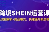 跨境SHEIN运营课，全流程解析+商品曝光，快速提升新店销量
