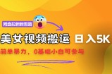 （12177期）【新思路】视频搬运+网盘拉新，靠搬运每日5000+简单暴力，0基础小白可参与